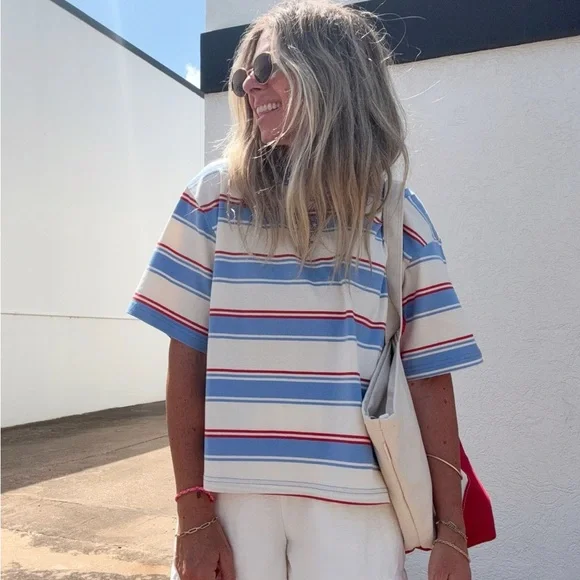 Boutique Striped Tee - Picture 1 of 4